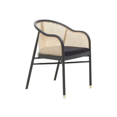 Chic Sessel Einfacher PU-Leder/Gewebe Und Rattan Esszimmer Wohnzimmer Möbel Restaurant Abdeckung Japanischer Stil Moderner Holzstuhl