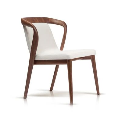 Weiß/braun Nordisch Design Moderne Muster Restaurantstühle Massivholz PU Leder Esszimmerstuhl