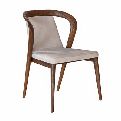 Weiß/braun Nordisch Design Moderne Muster Restaurantstühle Massivholz PU Leder Esszimmerstuhl