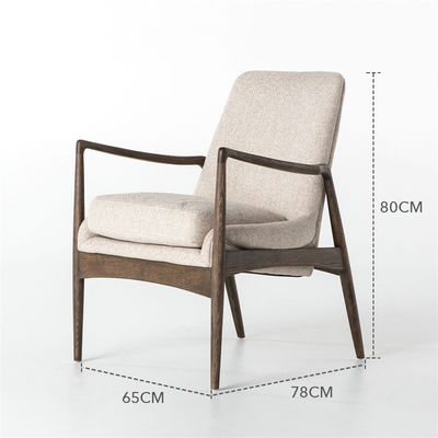 Design Moderne Freizeit Massivholz Stoff Esszimmer Restaurant Sofa Stuhl Wohnzimmer Möbel mit Armlehne für Freizeit