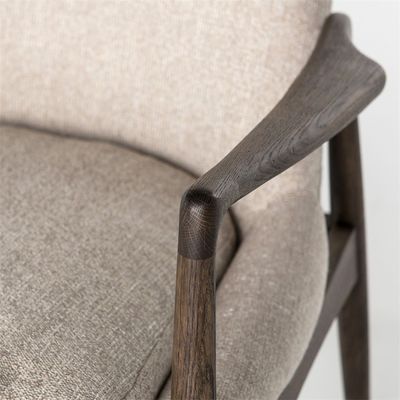 Design Moderne Freizeit Massivholz Stoff Esszimmer Restaurant Sofa Stuhl Wohnzimmer Möbel mit Armlehne für Freizeit