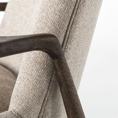 Design Moderne Freizeit Massivholz Stoff Esszimmer Restaurant Sofa Stuhl Wohnzimmer Möbel mit Armlehne für Freizeit