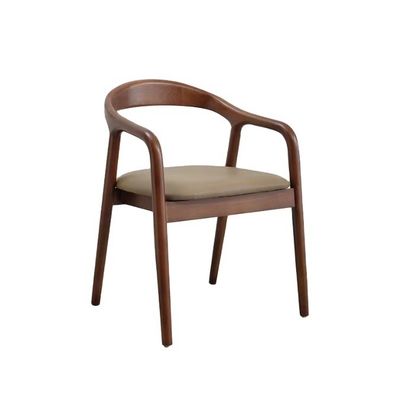 Nordic Moderne Holz PU Leder Esszimmer Holz Wohnzimmermöbel mit Armlehne für maßgeschneiderte Farbe im Bürogebäude