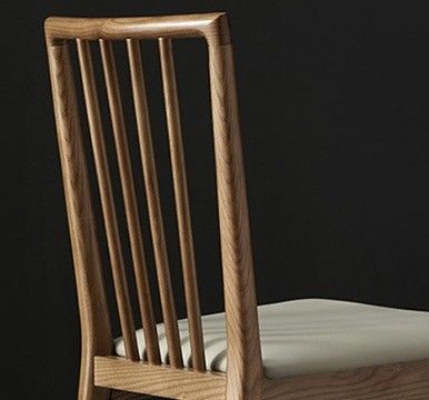 Freizeitstuhl Restaurant Massivholz Esszessel mit Design und Polsterung