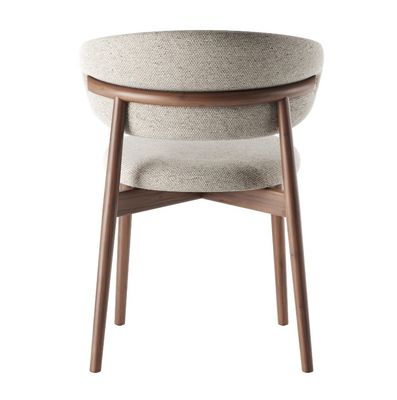 Polsterter nordischer moderner Speisesessel aus massivem Holz mit Nitrolacquer-Finixierung und Holzrestaurantstühle