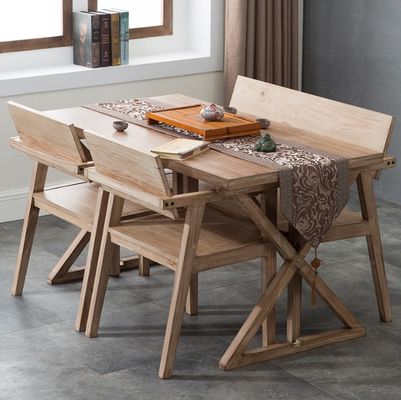 Wohnzimmer Möbel Esszessel Japanischer Design Modernes Massivholz Restaurantstuhl mit Armlehne und Gummiholz-Bedeckungsmaterial