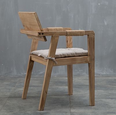 Wohnzimmer Möbel Esszessel Japanischer Design Modernes Massivholz Restaurantstuhl mit Armlehne und Gummiholz-Bedeckungsmaterial