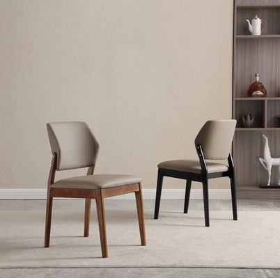 PU Leder Massivholzrahmen Nitrolacquer Finish Esszessel für Esszimmer Restaurant Wohnzimmer Möbel und Hotel
