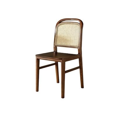 Wohnzimmermöbel Oberfläche Nitrolacquer Massivholz Esszessel für Rattan Freizeitdesign