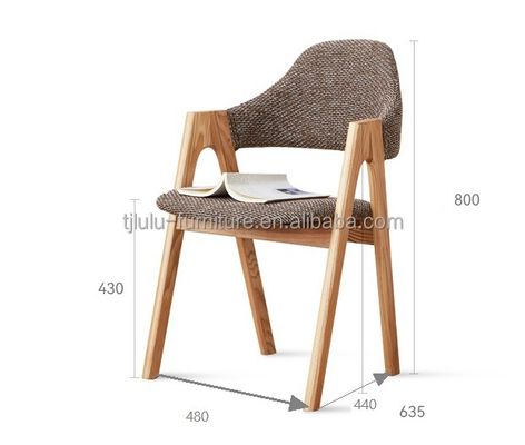 Moderne Gestaltung Holzrahmen Nordische Wohnmöbel Küche Polster-Esszimmer Stuhl Stoff für Hotel Restaurant