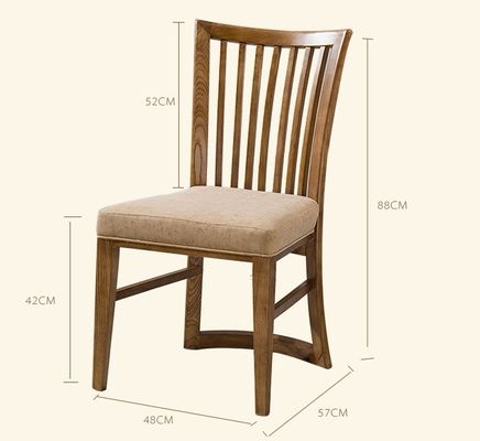 Innere Möbel moderner einfacher Design Massiv Speisesaal Eichenholz Restaurant Stuhl Wohnzimmer Möbel Postverpackung N W48*D57*H88CM