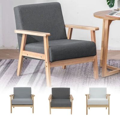 Modernes Design Nitrolacquer Finish Holzsofa Stuhl für Wohnzimmer