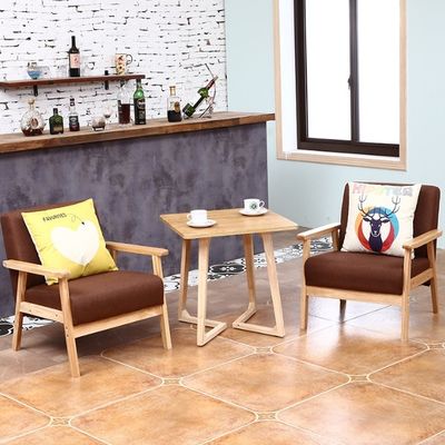 Modernes Design Nitrolacquer Finish Holzsofa Stuhl für Wohnzimmer