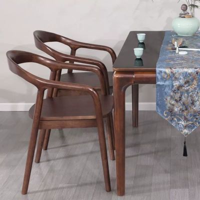 Moderne Pu-Leder Holzstühle Stühle für Hotel Wohnzimmer Möbel Esszimmer Stühle Massivholz Spezifischer Esszimmerstuhl