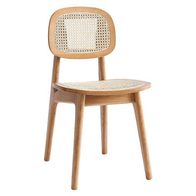 Moderne Rattan-Esstuhl für Hotel Luxus-Hausmöbel in Oak Natural