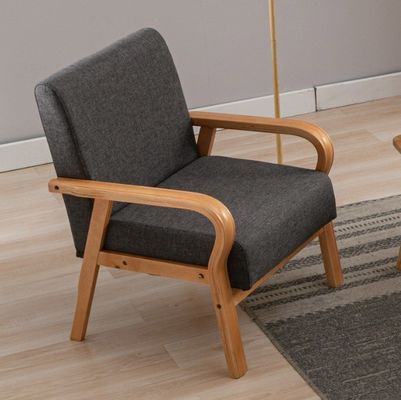 Home Möbel Wohnzimmer Moderne Holzarmsessel Sofa Stuhl mit PU-Leder/Textil-Bedeckungsmaterial Postverpackung N