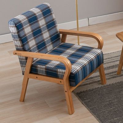 Home Möbel Wohnzimmer Moderne Holzarmsessel Sofa Stuhl mit PU-Leder/Textil-Bedeckungsmaterial Postverpackung N