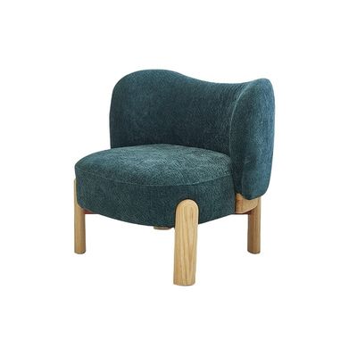 Populäre Wohnzimmermöbel Moderne Massivholz Lammwolle/Velvet Einzelsofa Stuhl mit Walnussbeinen und leichtem Luxusdesign