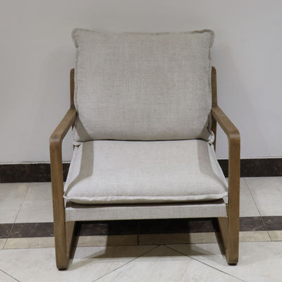 Polsterter Massivholzstuhl Freizeitstuhl für Wohnzimmer W71*D91*H76cm in Eichenholzrahmen