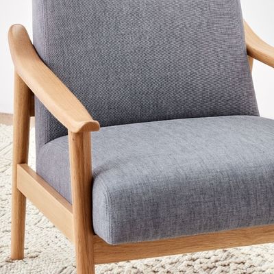 Komfort und Eleganz in Ihr Wohnzimmer mit Massivholz Freizeit-Lounge Holzsofa Stuhl W67*D79*H78 CM