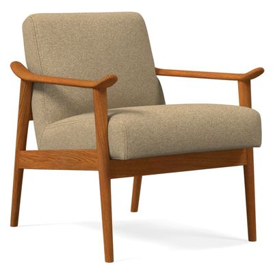 Komfort und Eleganz in Ihr Wohnzimmer mit Massivholz Freizeit-Lounge Holzsofa Stuhl W67*D79*H78 CM
