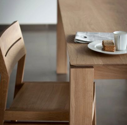 Hausmöbel Massivholz Esstisch in natürlicher Farbe für modernes Esszimmer