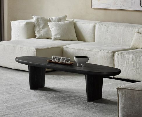 Moderne Nordic Holz Kaffeetafel für das Wohnzimmer ohne Falten in Walnussfarbe