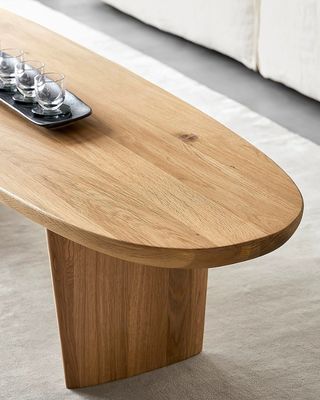 Moderne Nordic Holz Kaffeetafel für das Wohnzimmer ohne Falten in Walnussfarbe