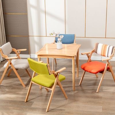 Nordic Classical Morden Holz Klapparm Freizeit Speisestuhl Funktion Speisesaal W45cm*D51cm*H83cm für Wohnzimmer