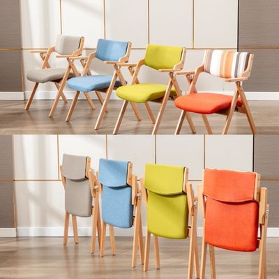 Nordic Classical Morden Holz Klapparm Freizeit Speisestuhl Funktion Speisesaal W45cm*D51cm*H83cm für Wohnzimmer