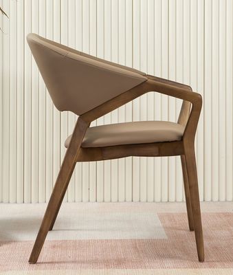 2023 Modern Design Massivholz PU Leder Esszimmer Armstuhl für Cafés Geben Sie Ihrem Restaurant Charme