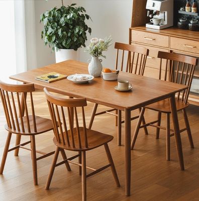 Standfestes Design, modernes einfaches Design, amerikanische Walnussfarbe, Massivholz-Esstisch, Sitz