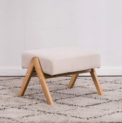 Kautschukholzrahmen Nordic Single Rocking Chair Modernes Sofa für kleine Wohnungen Balkon und Schlafzimmer Auf Wunsch des Kunden