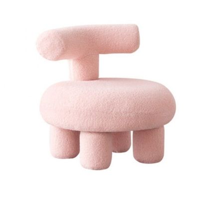 Sofa aus Massivholz in modernem nordischen Lammwollstil für Warte- und Esszimmer