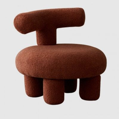 Sofa aus Massivholz in modernem nordischen Lammwollstil für Warte- und Esszimmer