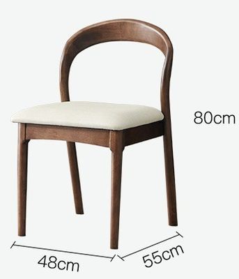 Modernes nordisches Holz Esstisch und Stuhl Set mit Gummiholzrahmen für das Home Office