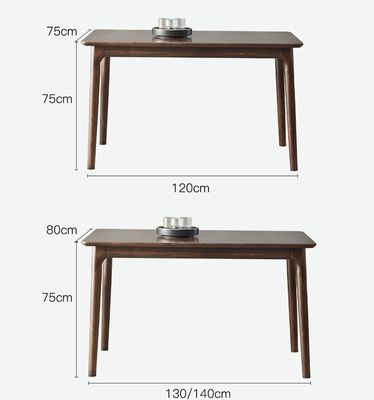 Modernes nordisches Holz Esstisch und Stuhl Set mit Gummiholzrahmen für das Home Office