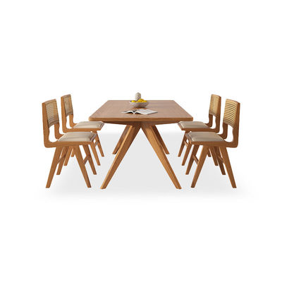Holztische und Stühle aus Holz für Restaurants Rechteckholz Set von Esstisch im modernen Design