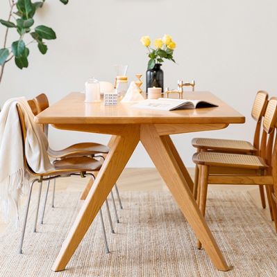 Holztische und Stühle aus Holz für Restaurants Rechteckholz Set von Esstisch im modernen Design
