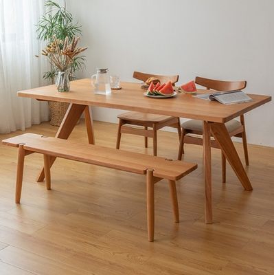 Holztische und Stühle aus Holz für Restaurants Rechteckholz Set von Esstisch im modernen Design