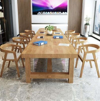Nordic Luxury Modern Home Restaurant Esszimmer Möbel Set Robustes Kiefern-Bedeckungsmaterial für das Haus Holz Esstisch