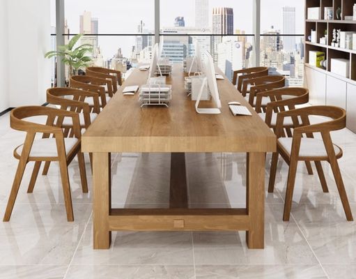 Nordic Luxury Modern Home Restaurant Esszimmer Möbel Set Robustes Kiefern-Bedeckungsmaterial für das Haus Holz Esstisch