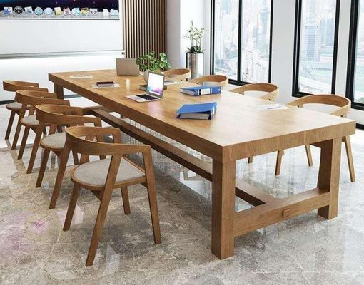 Nordic Luxury Modern Home Restaurant Esszimmer Möbel Set Robustes Kiefern-Bedeckungsmaterial für das Haus Holz Esstisch