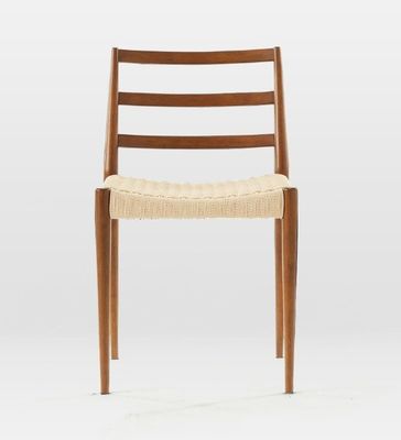 Postverpackung Nordic Woven Cord Freizeitstuhl für das Esszimmer Einzel Antike Holz moderner Stuhl