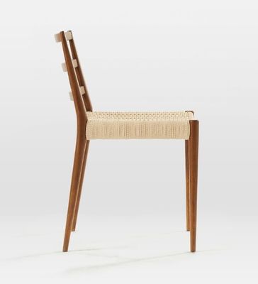 Postverpackung Nordic Woven Cord Freizeitstuhl für das Esszimmer Einzel Antike Holz moderner Stuhl