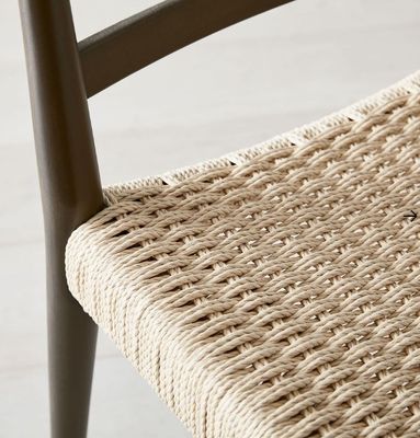 Postverpackung Nordic Woven Cord Freizeitstuhl für das Esszimmer Einzel Antike Holz moderner Stuhl