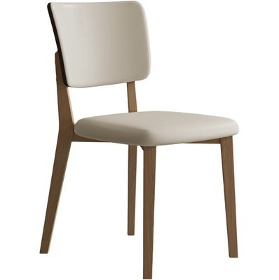 Hotel Speisestühle W47*D48*H86CM Morden Nordic PU Leder Holzstuhl für Speisesaal Möbel Polster