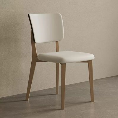 Hotel Speisestühle W47*D48*H86CM Morden Nordic PU Leder Holzstuhl für Speisesaal Möbel Polster