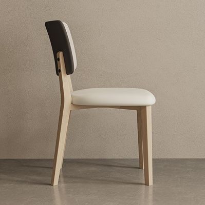 Hotel Speisestühle W47*D48*H86CM Morden Nordic PU Leder Holzstuhl für Speisesaal Möbel Polster