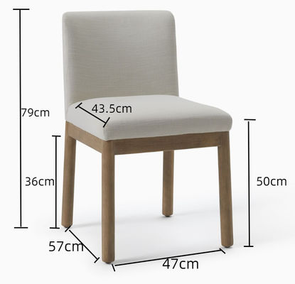 Moderne Wohnmöbel Kaffeeteppich Polstered Festiges Holz Esszessel mit Festiger Konstruktion